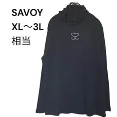 サポイ　カットソー　Tシャツ　タートルネック　XL〜3L　ブラック　358