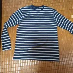 ネイビーとホワイトストライプ Tシャツ Lサイズ