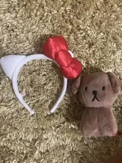 サンリオ 猫耳カチューシャ 白と赤