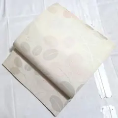 ✨逸品 夏帯 紗 六通 京袋帯 薄ピンク 萩の草花模様 正絹 上品 涼しい 