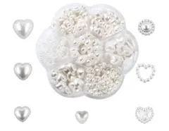 ハート 3D ネイルパーツ セット ホワイト