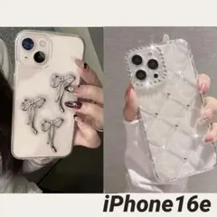 SHEIN iPhone 16e スマホケース 2点セット 韓国 Y2K リボン