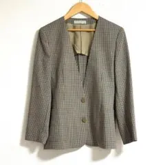 アクアスキュータム ノーカラージャケット 長袖 ハウスチェック ヴィンテージ