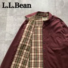 【表記XXL】L.L.Bean エルエルビーン 裏地チェック シャツジャケット