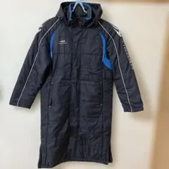 TIGORA フード付きロングダウンジャケット ベンチコート S ネイビー