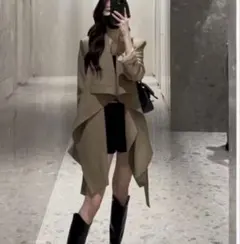 シンプルトレンチコート　レディース