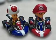 マリオカート ミニカー 2台セット マリオ キノピオ ブルバックタイプ