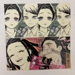竈門禰豆子 珠世 愈史郎 鬼滅の刃 スクエアステッカー コレクション