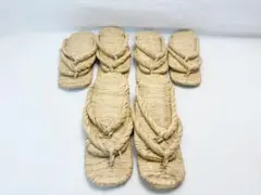 美品 茶道具 露地道具 露地草履（草鞋） 6足セット 茶道