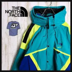 【希少デザイン】ノースフェイス☆刺繍ロゴジャケット ゴアテックス マルチカラー