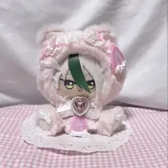 ハンドメイド 着ぐるみ おすわりぬい服 推し活 桃色 白色 d540