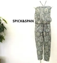 【日本製】スピック&スパン　ペイズリー　コットンオールインワン　ホルターネック