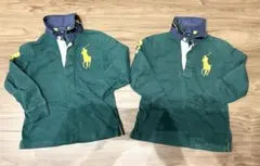 ラルフローレン　ビッグポニー　長袖ポロシャツ　ラガーシャツ　双子