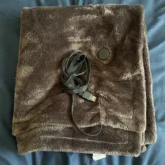 無印　洗えるUSBブランケット ブラウン