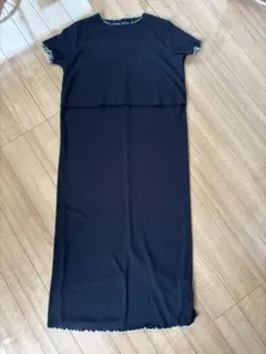 授乳口付き半袖リブメローワンピース | マタニティ・産後