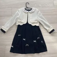 エニィファムanyFAMネイビー フォーマルドレス ボレロセット120