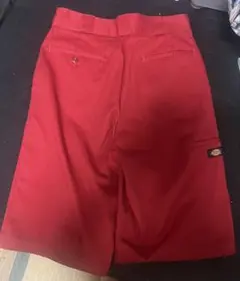 Dickies 赤 ショートパンツ サイドポケット付き