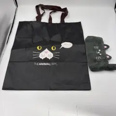 THE ANIMAL DEPT. 黒猫 エコバッグ 猫型収納ポーチ付き