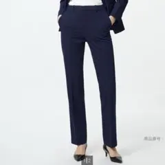 ユニクロ　ネイビー　ストレッチパンツ　S オフィス　通勤　美脚