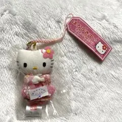 ハローキティ ちりめん きもの はろうきてぃ ストラップ 根付け