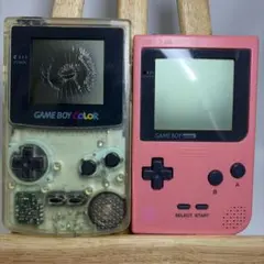ゲームボーイカラークリア&ゲームボーイポケットピンク　2点セット