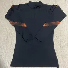 黒 Lサイズ 長袖カットソー オレンジドット