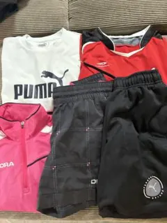 運動着　PUMA・DIADORAなどTシャツ・半ズボンなど、5点セットのサムネイル