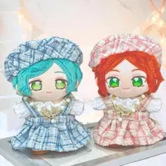 ✶10～12cm ツイード おそろいコーデ 2着 いつぬい ぬいぐるみ服 ぬい服