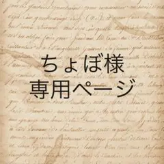 ちょぼ様　専用ページ