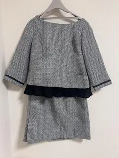 入学　入園　セットアップ　ツイード フリル付きスーツセット 9号