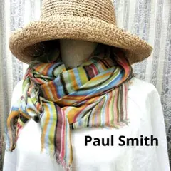 Paul Smith ポールスミス　大判柔らか薄手ストール　マルチカラー　美品