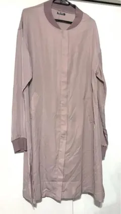 ❤ ③ sureve くすみピンク　MA1風　薄手　ロングコート