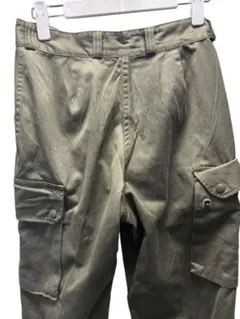 492 オリーブドラブ カーゴパンツ ユーロ古着 フランス ミリタリー