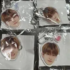 アサヒ 朝光 顔アクキー コンプ セット 喜怒哀楽 カプセルトイ