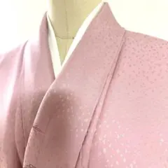 6k1353 着物 袷 小紋 紫 白 花柄 和装 - メルカリ