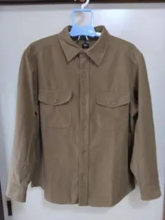 ユニクロ ジャージーオーバーシャツ Lサイズ ブラウン