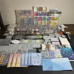 ハンドメイドアクセサリーキット ビーズ・ラメ素材セット レジンアクセサリー