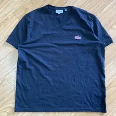 Lacoste Ｖネック　ロゴ　tシャツ　ビッグサイズ　USA 古着　ビッグロゴ