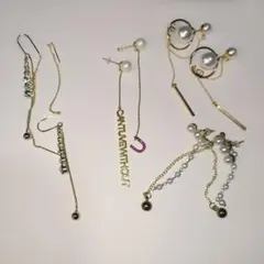 新品未使用ユニークなゴールドとパールのピアスセット結婚式パーティーアソート