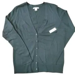 ★カーディガン ニット ライトウエイト Vネック Mサイズ ブラック