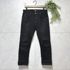 【Lee】クロップドデニムパンツ　ジーンズ　LM4122　30サイズ　ブラック