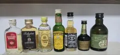 ウイスキー・ブランデー・泡盛 ミニボトル 7本セット 古酒