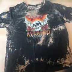 古着系タイダイスカルTシャツ