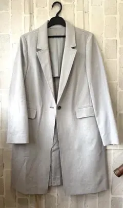 レディース　ロングジャケット　グレー