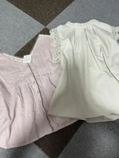 シャツ　ノースリーブ　まとめ売り　レース　ピンク　フリル　ガーリー　フェミニン