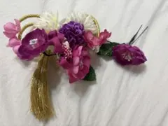 【12月まで出品】成人式 髪飾り 花 2点セット