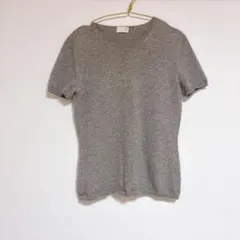 セイ　TSE 100%ピュアカシミヤ 半袖ニット M グレー　カシミヤ100%のサムネイル