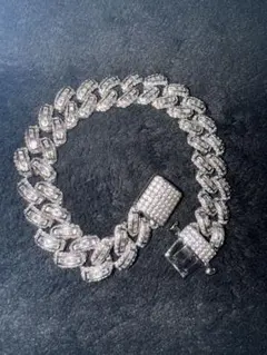 KRKC&COマイアミキューバンブレスレット　バケットCZダイヤ12mm