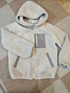 as know as フリースジャケット ベージュ モコモコ