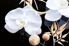 胡蝶蘭 髪飾り 和装小物　結婚式　卒業式